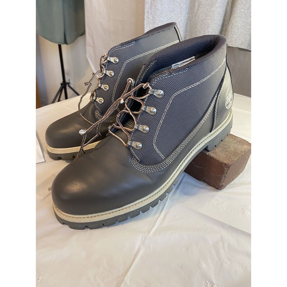 Men's Gray Leather Campsite‎ Raul Lace Up Waterproof Boots-Size 13M-NWB